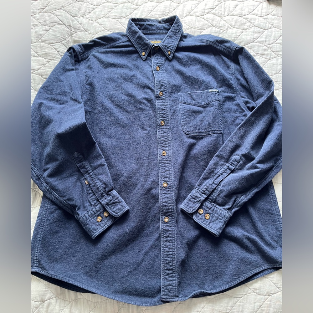 Woolrich Men's Navy Casual Button-Down Shirt